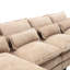 Tissu en chenille de luxe avec structure en bois et chaise souple en forme d'éponge douce