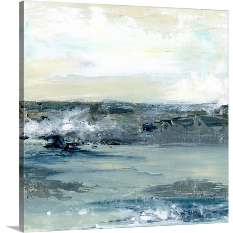 Reproduction d’art sur toile, "Coastal blues I" par Lila Bramma, Toile tendue, H 16 po x l 16 po x P 1,25 po