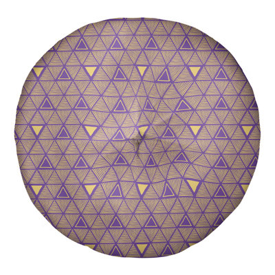 Coussin de sol classique à motif de triangles dessinés à la main