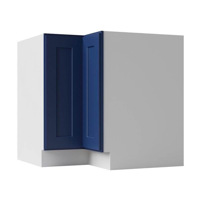 Armoire Base Lazy Susan, Shaker bleu, L 36 po x H 34,5 po x P 24 po