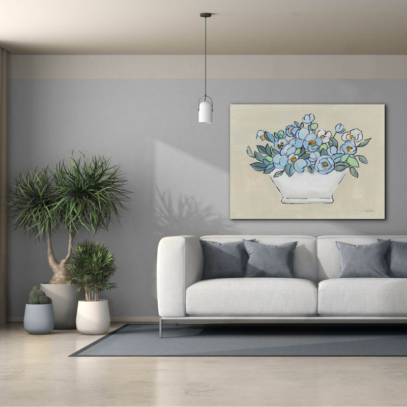 "Epic Graffiti" Floral Tub 2 "par Silvia Vassileva, art mural sur toile, 54 po x 40 po, H 40 po x l 54 po