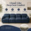 Canapé Gatton surdimensionné 4 places à effet nuage, canapé modulaire haut de gamme en chenille avec assise profonde et coussins en mousse haute résilience et ressorts, canapé de salon moderne avec coussins lombaires-1662380560