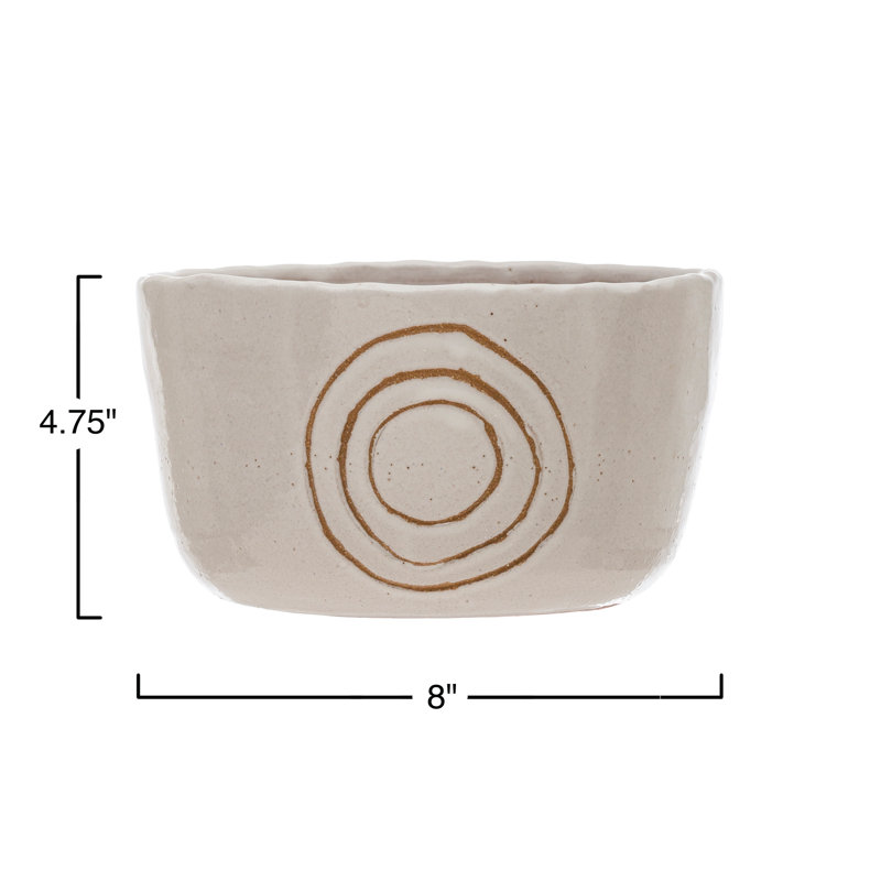 Pot à fleurs blanc en terre cuite