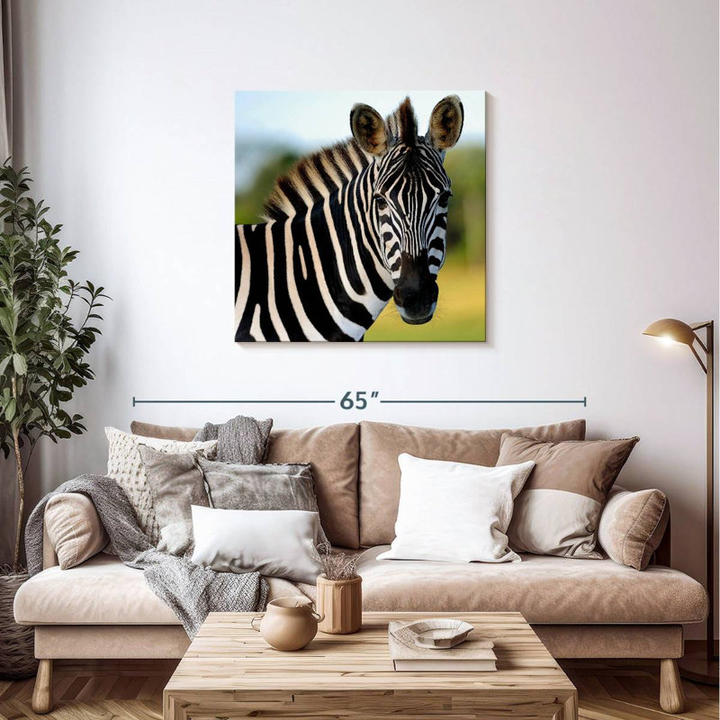 Brampt Staring Zebra, 36" H x 36" W