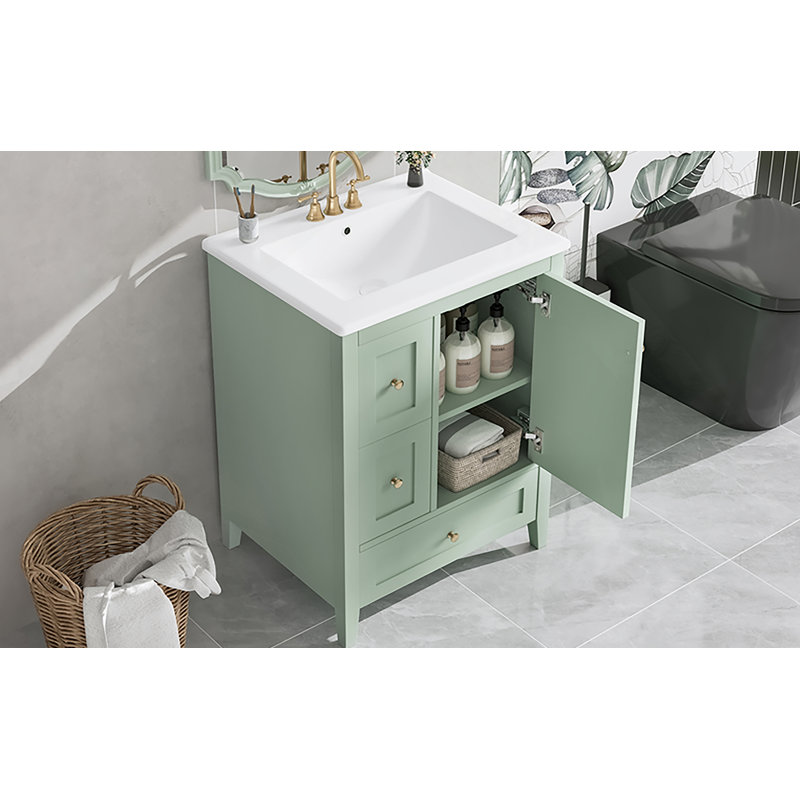 Bathroom Vanity With Storage, Adjustable Shelf