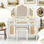  Meuble-lavabo avec 13 ampoules Hollywood et 3 modes d'éclairage, coiffeuse avec miroir à trois volets, 5 tiroirs et tablettes de rangement avec station de charge pour la chambre à coucher, blanc-404965625