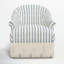 Fauteuil demi-tonneau en coton avec accoudoirs roulés encastrés et pieds en bois massif Callie-237449567-237449550