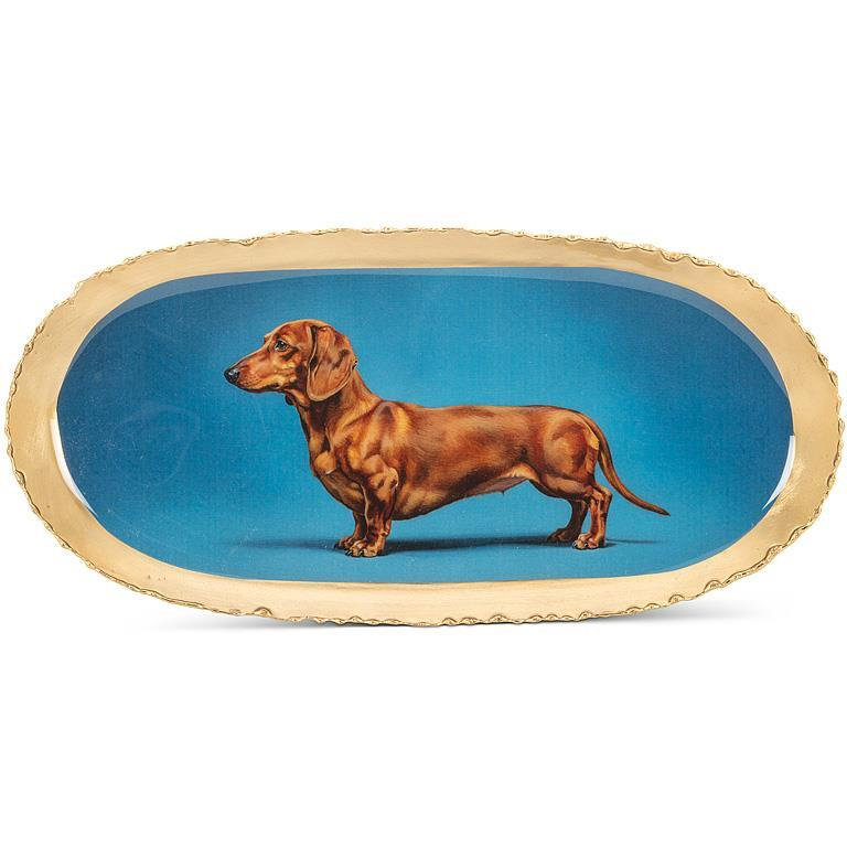 Dachshund On Oval Tray