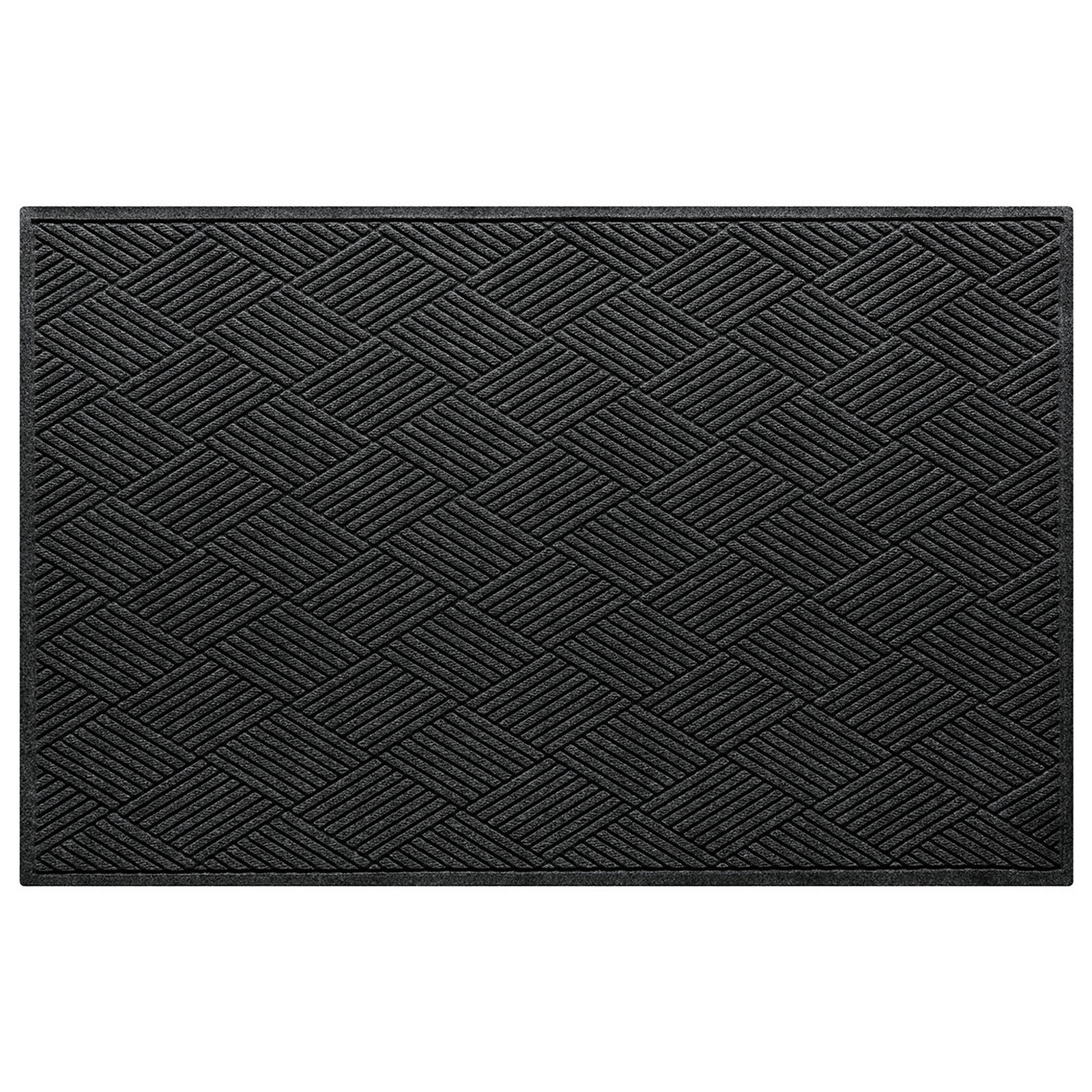 WaterHog Diamonds Non-Slip Doormat, Charcoal, Rectangle 4' x 6'