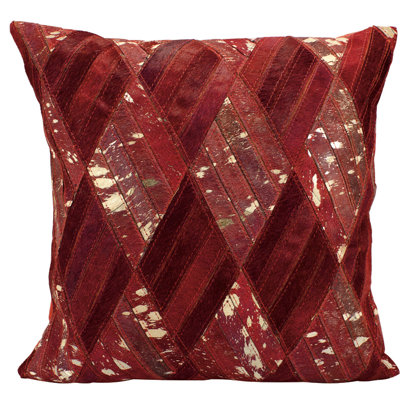 Cougar Cove Leather Throw Pillow