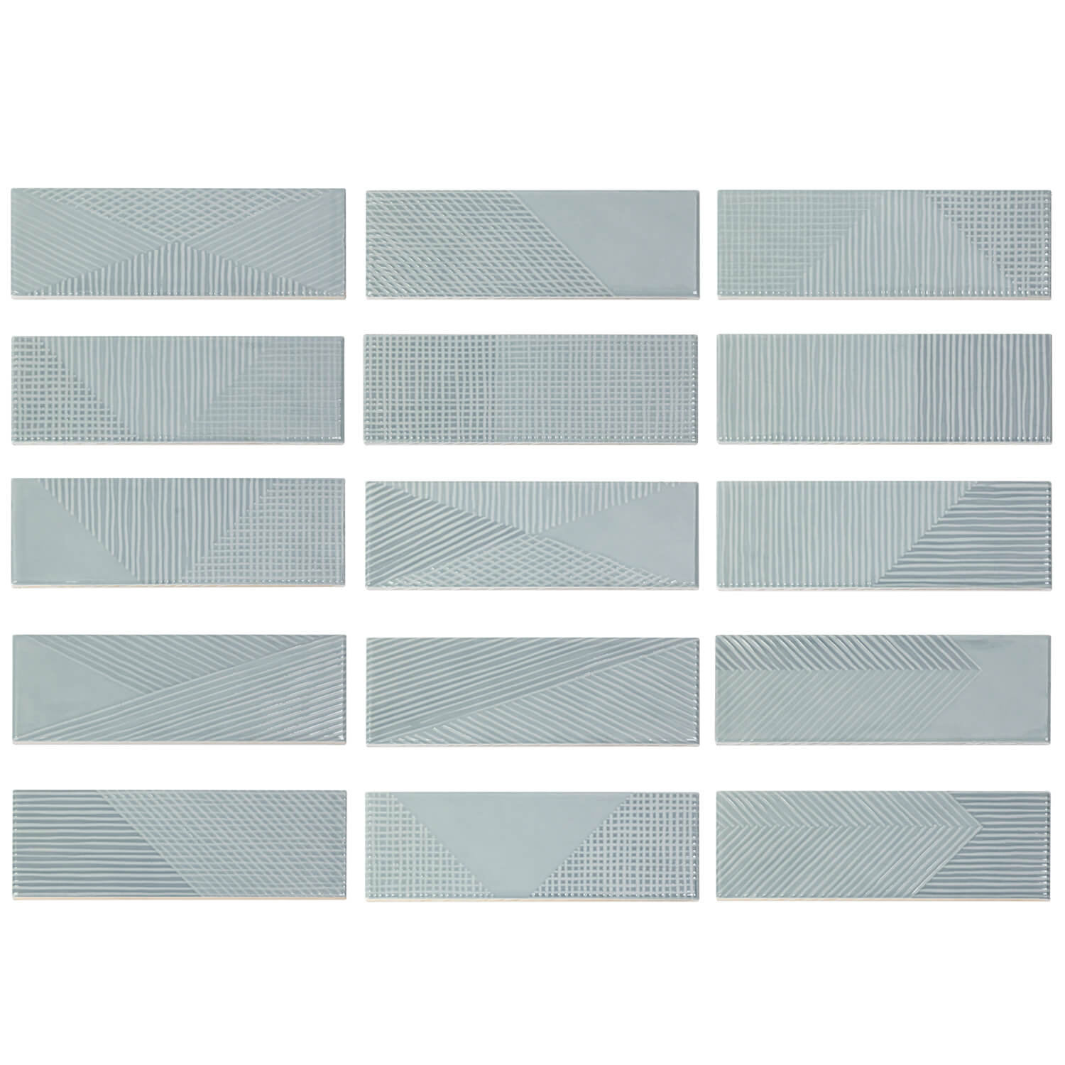 Archer 2" x 8" Ceramic Subway Tile, Ash Blue