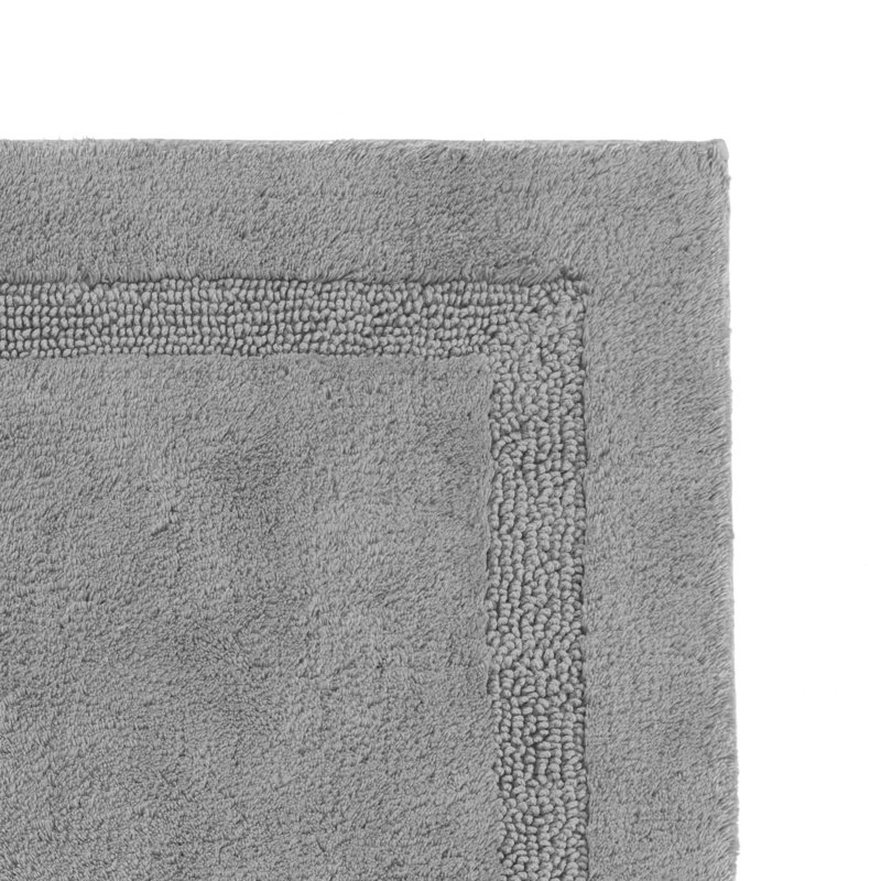 Nautica Peniston Solid Cotton 2 Piece Bath Rug Set, Gray