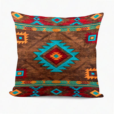Navajo Southwest Vintage Abstract Decorative Pillowcase - Cozy Soft Throw Cushion Cover for Home Decor - Square Couch Sofa Living Room Bed Car