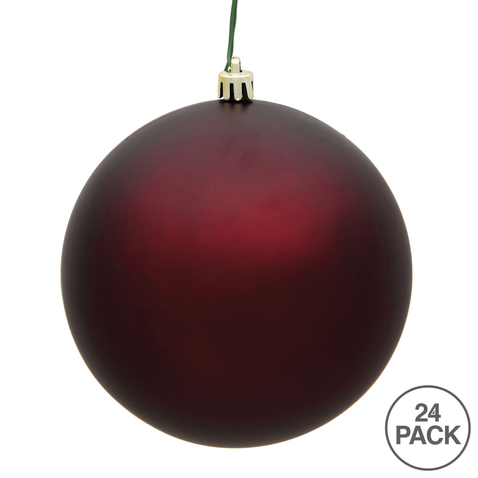 Holiday Solid Ball Ornament, Cafe Latte, 2.4" H x 2.4" W x 2.4" D