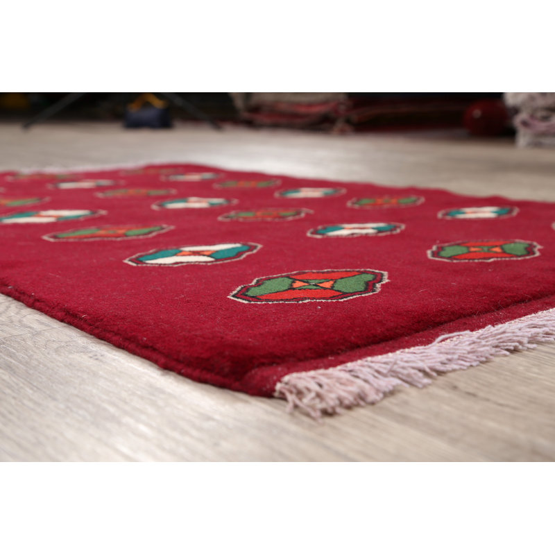 Tapis de zone en laine 3 pi 5 po x 5 pi gabbeh one-of-kind main-noué la new age