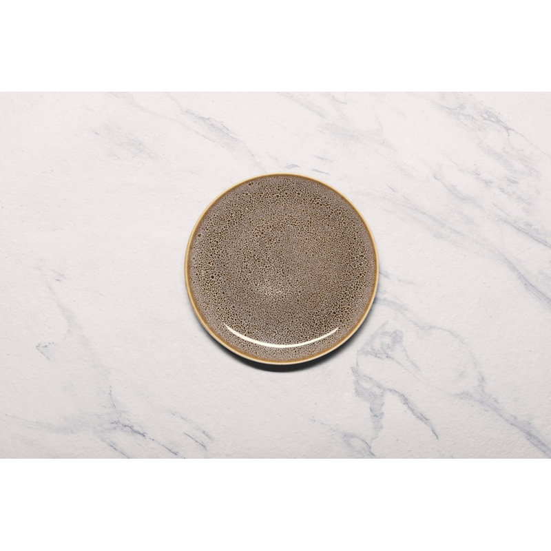 Assiette ronde sans rebord en porcelaine vitrée de qualité supérieure | Va au micro-ondes et au lave-vaisselle | Paquet de 12