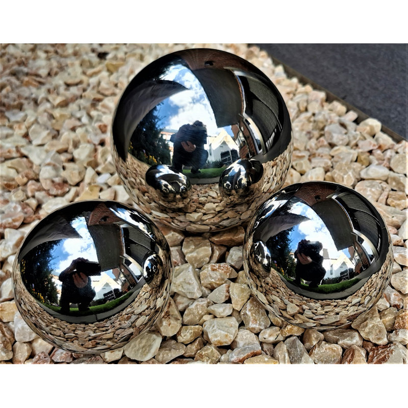 Davontre Stainless Steel Gazing Ball, Polished