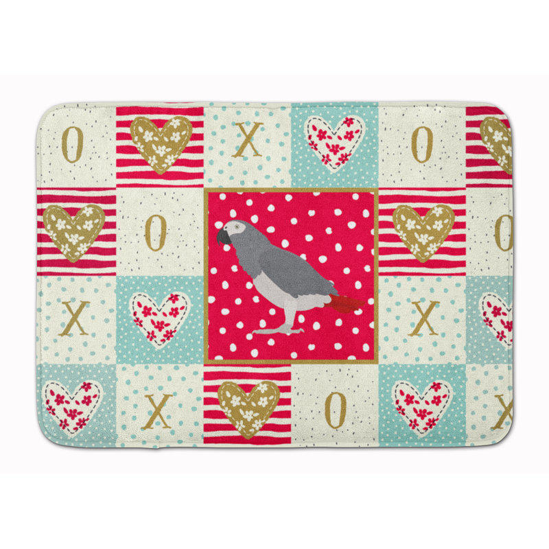 Love Memory Foam Kitchen Mat, Perroquet jaco