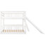 Lit double superposé au-dessus avec glissade pratique et blanc - construction compacte polyvalente