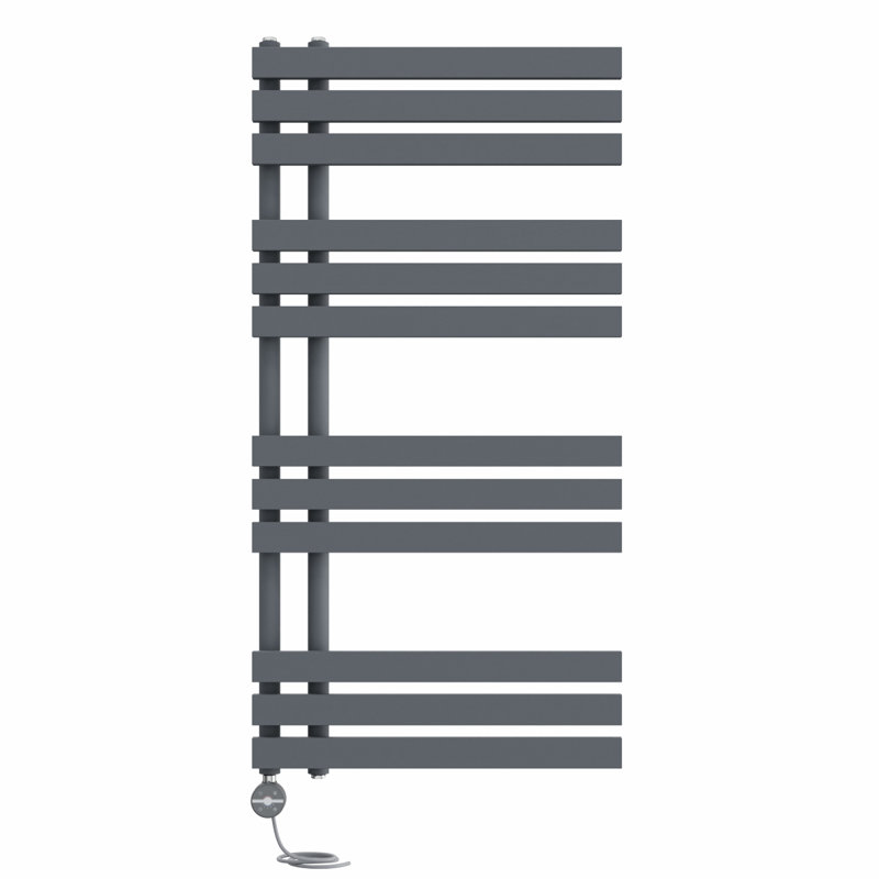 Caihla Designer Towel Rail Heated Towel Rails, Anthracite, 120cm H x 60cm W x 7.35cm D