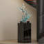 Sculpture de table abstraite en fibre de verre en forme de vague avec base solide-72869911