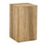 Petite table basse carrée de style moderne en bois aggloméré naturel clair, 12 x 12 x 19,6 po