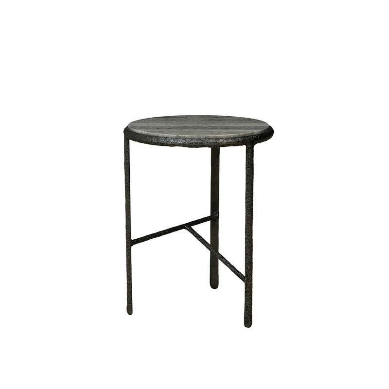 Table de bout en aluminium Jedadiah, gris foncé