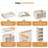 Aarn 4 - Piece Plastic Organizer, Stackable Storage Boxes with Lids Closet Organizer Boxes