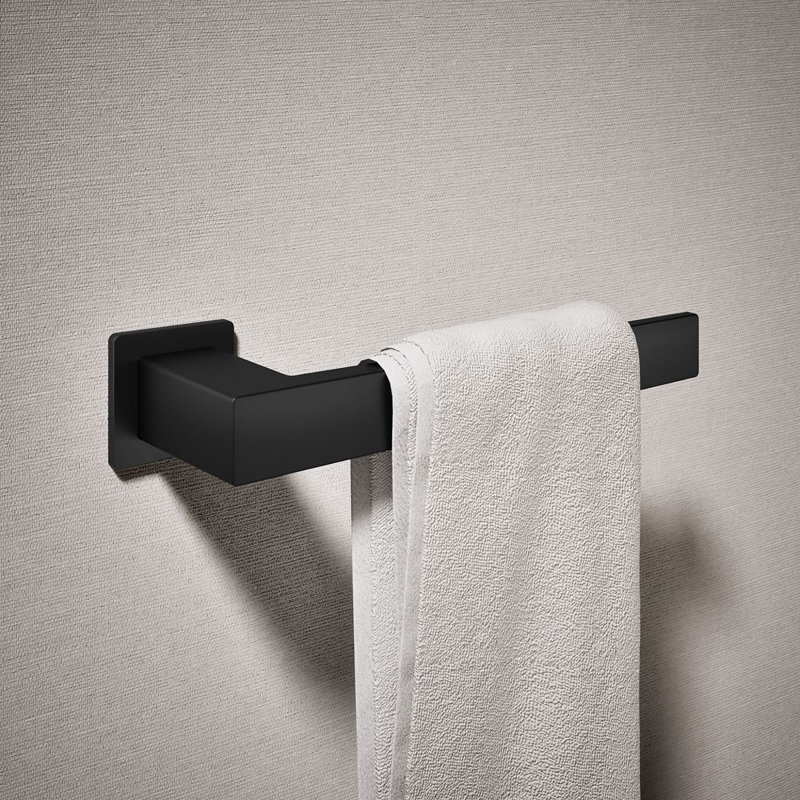 Bras à serviette, Noir mat