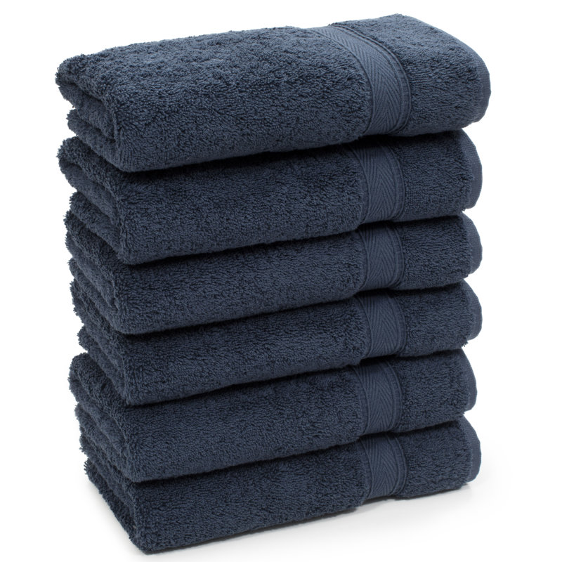 Essuie-mains en coton Sinemis, Bleu marine