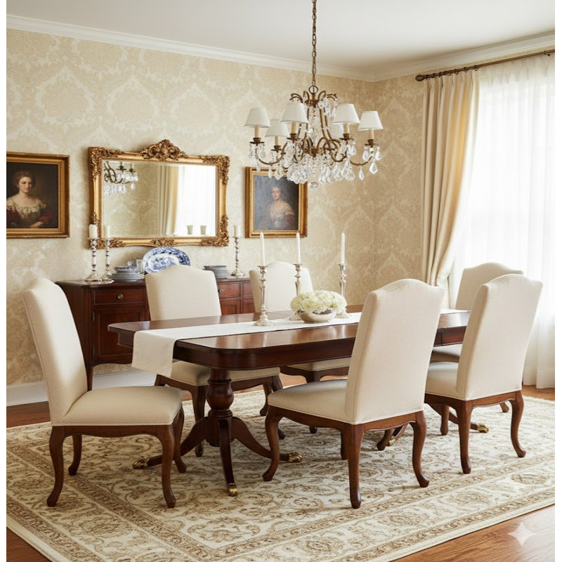Ornamenta Collection Traditional Damask Wallpaper Roll, Beige Cream