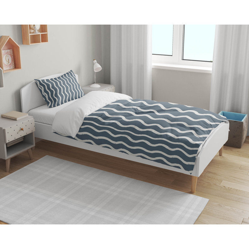 Wiggle Row Comforter Set, Blue
