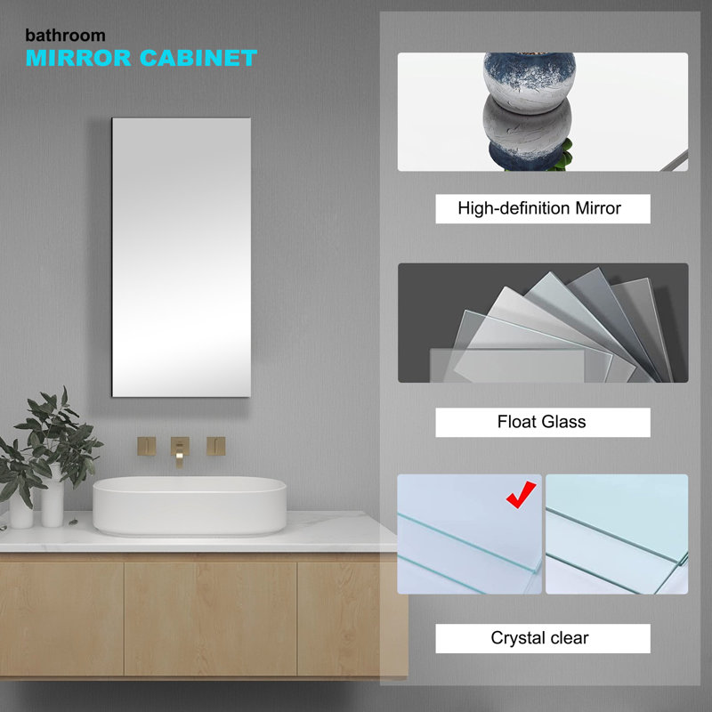 Mauryn 18'' W Mirrored Medicine Cabinet