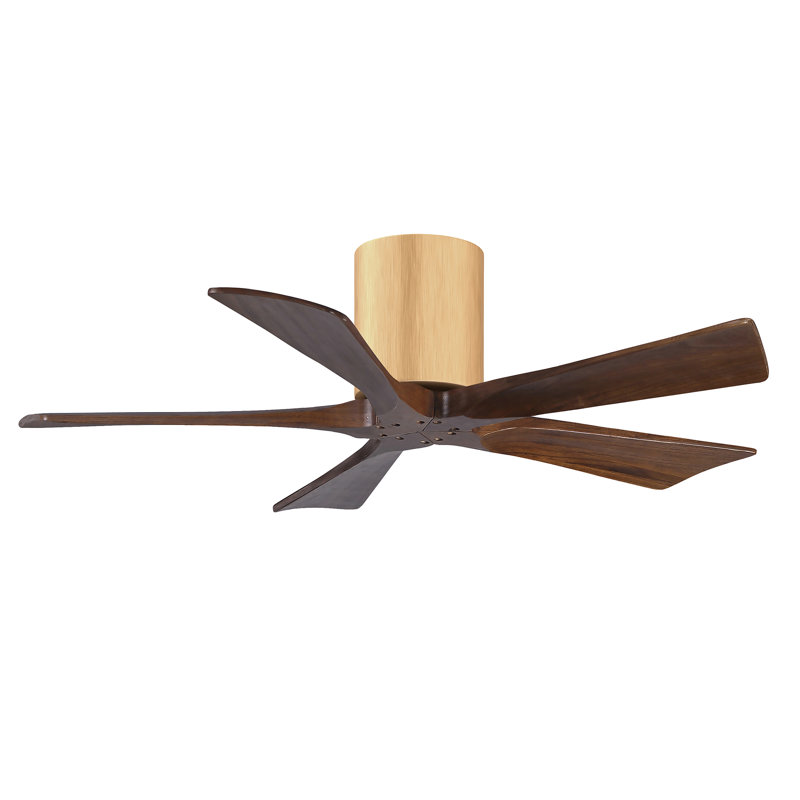 Ventilateur à pales encastré 5 pales Irene, 42", Naturel, Ton noyer