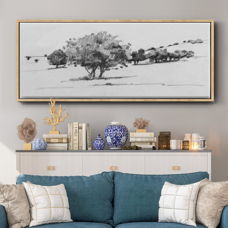 Treeline S croquis I - toile encadrée, H 20 po x l 50 po