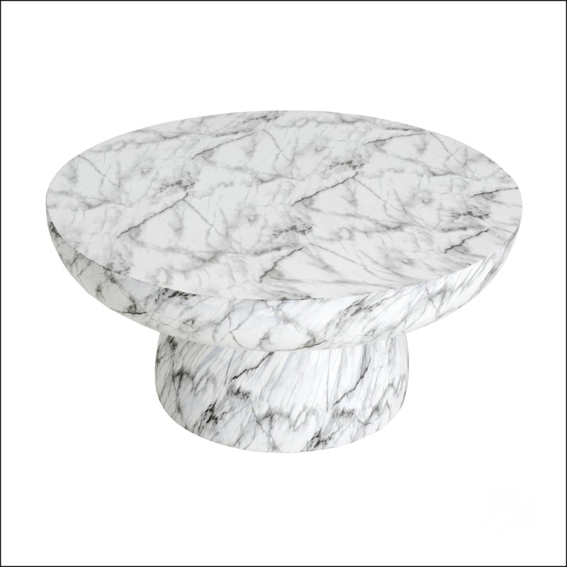 Table basse en faux marbre