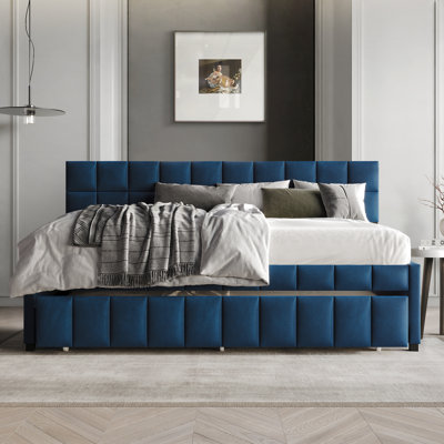 Twin Daybed Velvet With Trundle