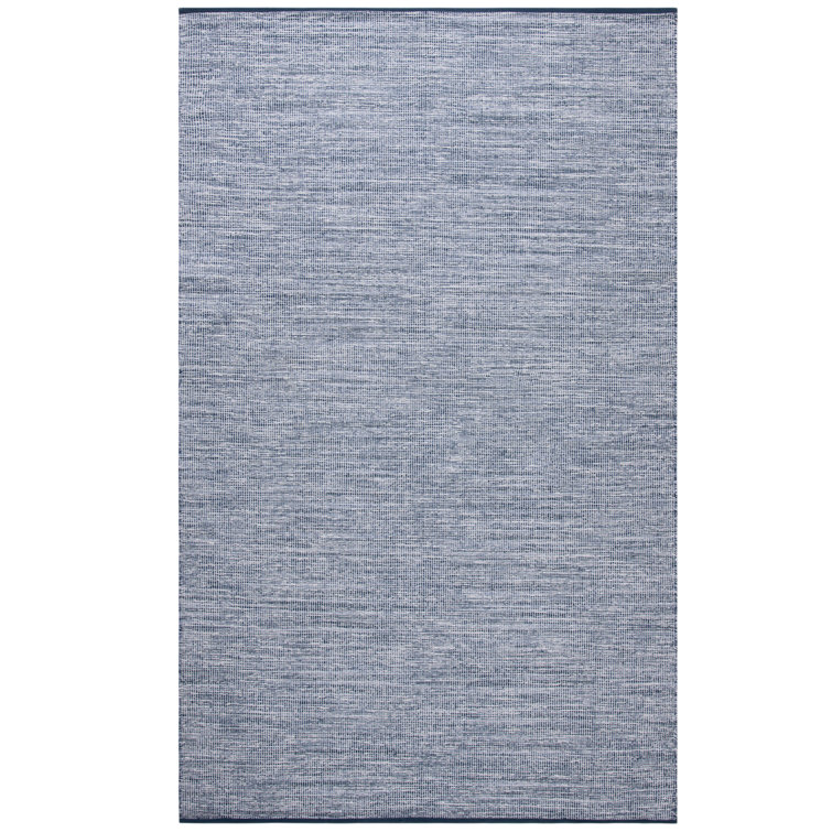 Dunlap Flat Weave Cotton Navy/Blue Modern Rug
