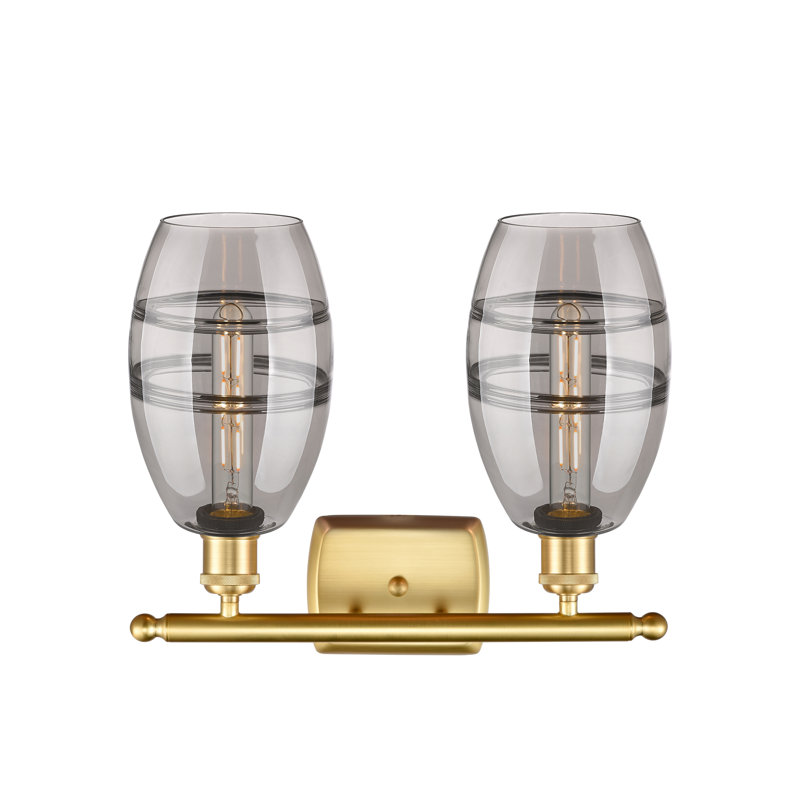 Bettylou 2 - Light Dimmable Vanity Light, Light Smoke, Satin Gold