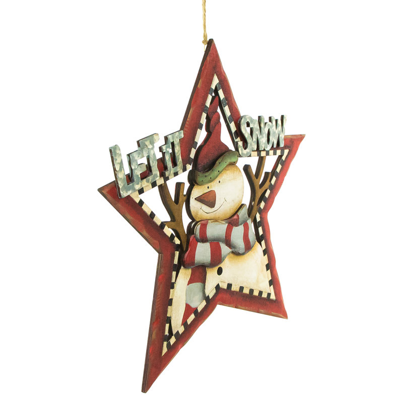 Enseigne de bonhomme de neige 13,25 "Let it Snow"