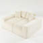 Canapé de luxe luxueux en velours tortue blanc - disposable en une rangée, côte à côte ou face à face, mobilier de salon élégant pour une décoration douillette