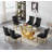 70" Large Glass Dining Table,Modern Rectangular Dining Room Table with 0.39" Tempered Glass Top & Stainless Steel Legs, Modern Clear Kitchen Table for Home Office-2138886033