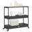 17 Stories Bar Cart 3-Tier Poly Rattan And Solid Wood Acacia-131489018