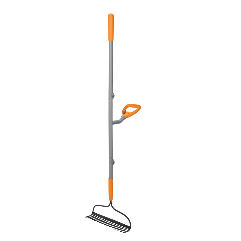 Ergieshovel 16-tine Strain Reducing Steel Bow Rake With 54-inch Steel Shaft