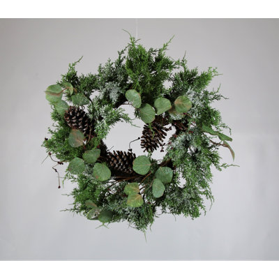Faux Pine Polyethylene (PE) 56cm Wreath