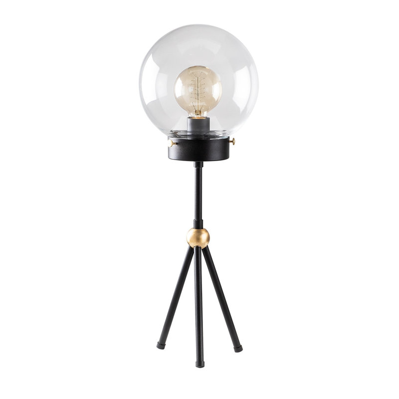 Lampe de table à trépied noire 22,44 po Yvaine