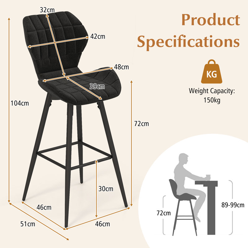 Niverville Upholstered Bar Stool