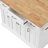54-Inch Large Kitchen Island With Rubber Wood Drop Leaf, Rolling Storage Cart With 4 Doors, 3 Drawers & Lockable Wheels-675474354