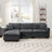 Luxurious Suede Fabric, Sectional Sofa (Sectional)-83288618