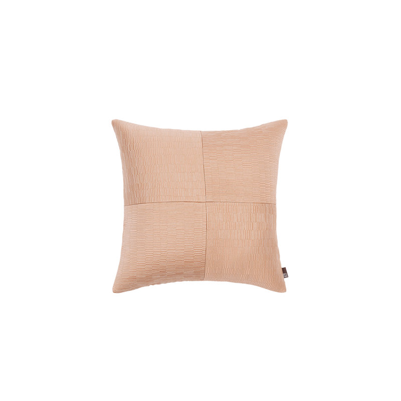 Housse et insert de coussin décoratif patchwork brodé carré rose 20 po x 20 po